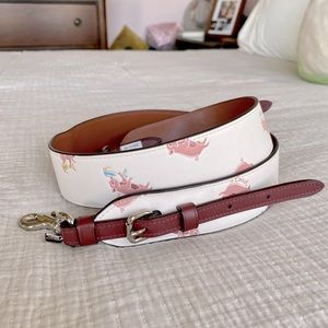 Coach Party Pig Leather Novelty Bag Strap